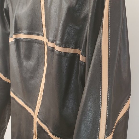 DANIER COUTURE BROWN SOFT LEATHER JACKET, SIZE SMALL - Picture 7 of 11